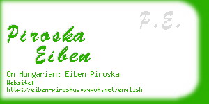 piroska eiben business card